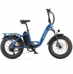 Cyrusher Rumbe 2.0 City Commuting Electric Bike 20 inch Fat Tires 250W Motor 48V18AH Battery Outdoor Riding E-Bike For Unisex Electric Bicycle mėlyna