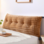 Nuimamas galvūgalio skaitymo pagalvė, pliu&scaron;inė atlo&scaron;o pagalvė, plei&scaron;tinė pagalvė lovai ir sofai 150*45*20cm tamsiai pilka spalva