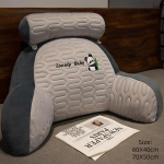 Ledinis &scaron;ilkas Nė&scaron;čių moterų lovos pagalvėlės, juosmens pagalvės, didelės atlo&scaron;o sofos pagalvės, lovos skaitymo lovos pagalvės, pagalvė 70x50cm tamsiai pilka spalva