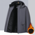 10XL 9XL Žieminiai vyri&scaron;ki parko paltai vilnos, neper&scaron;lampami, &scaron;ilti, dideli dydžiai 6XL 7XL 8XL, didesnio dydžio, pastorinti, su gobtuvu, laisvi vėjapjoviai 8XL pilka