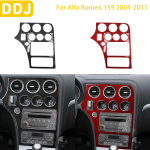 Alfa Romeo 159 2004 2005 2006 2007 2008 2009 2010 2011 Priedai Anglies pluo&scaron;to automobilio interjero centrinio valdymo panelės lipdukas BLACK LHD