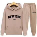 Sportinis kostiumas 2 dalių rinkinys 199X Niujorko spausdintas megztinis Megztiniai Megztiniai + kelnės Kostiumas Hoodie Sportinė apranga Bėgiojimas Vyri&scaron;ki rinkiniai 3XL