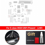 For Mercedes Benz S Class W223 -2025 Maybach interior Thin film transparent TPU Protective Film Anti-Scratch Sticker S Class W223 LHD