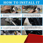 Exhaust Flange tall Kit Flanges Gaskets C-Clips Nuts Washers For Softail Sportster Dyna Touring 30-0205-M53K sidabras