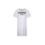 Adidas Originals Laisvalaikio Mados Amerikieti&scaron;ko Vintažo Kvėpuojanti Ilgomis Trumpomis Rankovėmis Suknelė Moteri&scaron;kos Suknelės Baltos CZ8333 34