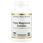 California Gold Nutrition, Trijų magnio kompleksas, 120 daržovių kapsulių