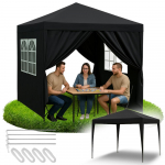Sodo paviljonas, komercinė palapinė, vakarėlio pavėsinė, 4 &scaron;oninės sienelės, langai, xxl