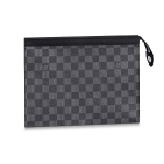 Louis Vuitton Pochette Voyage MM Juodas Damier Graphite Drobės Vyri&scaron;kos Kosmetinės N41696 Basic Set (Bag+Dust Bag)