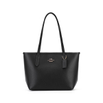Coach City 23 Metalinis logotipas Sagtis Odinė pirkinių rankinė Moteri&scaron;kos pirkinių rankinės Juoda CT859-IMBLK Basic Set (Bag+Dust Bag)