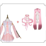 Anime Miku Cosplay Pilnas Rinkinys Sidabri&scaron;kai Pilkas Lakuotos Odos Audinio Kostiumas Galvos Apdangalas Kostiumas Apranga Jk Uniforma Cosplay Helovynas XS white