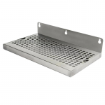 Patvarus 304 nerūdijančio plieno stačiakampis baro la&scaron;ų padėklas, montuojamas ant sienos, su greito nutekėjimo technologija drėgnai aplinkai 10 Inches gray