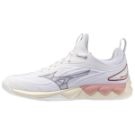 Mizuno Wave Luminous 3 Balti Pilki Rožiniai Moteri&scaron;ki Sportbačiai Pilkai Rožiniai V1GC242073 41 white