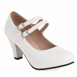 Eleganti&scaron;ki moteri&scaron;ki balti auk&scaron;takulniai Mary Jane bateliai Madingi juodi kulniukai vakarėliui vestuvėms biurui Moteri&scaron;ki suknelių bateliai Didelis dydis 45 34 balta