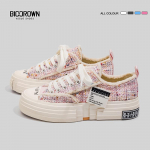 Moteri&scaron;ki drobės batai Moteri&scaron;ki daugiaspalviai platforminiai sportbačiai Moteri&scaron;ki su rai&scaron;teliais Storu padu Laisvalaikio batai Plok&scaron;ti riedlenčių batai 35