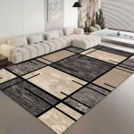 &Scaron;iaurieti&scaron;ko stiliaus prabangūs flaneliniai kilimai Mink&scaron;ti kilimėliai svetainei, miegamajam Didelio ploto neslystantis grindų kilimėlis Geometrinis dizainas 160*200cm