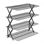 Sulankstomas stovas, 4 sluoksnių au&scaron;inimo stovas, nelimpanti danga, stipriai laikanti, nelengvai deformuojama, sulankstomas prieskonių laikiklis, laikymo stovas Four Layer