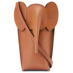 Loewe Classic reljefinė dramblio odos Puzzle mini peties rankinė per kūną Moteri&scaron;kos rankinės Ruda C623B02X10-TAN Basic Set (Bag+Dust Bag)