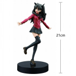 Anime FATE STAY NIGHT Tohsaka Rin FGO Stoties Modelis Žaislų Kolekcija 21CM Veiksmo Figūrėlė dažyta figūrėlė Rin Lėlė PVC Vaikų Dovanos No Box 21CM