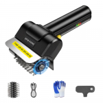 Nerūdijančio plieno elektrinio grilio &scaron;epetėlis Ne&scaron;iojamas ritininis grilio valymo &scaron;epetėlis Lauko gaminimui with 1Pc Brush Head