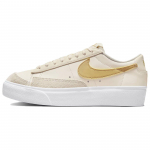 Nike Blazer Low Platform &Scaron;viesiai dramblio kaulo spalvos Saturno aukso moteri&scaron;ki kedai Kreminės baltos spalvos DJ0292-113 36.5