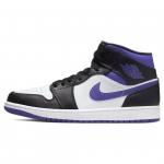 Air Jordan 1 Mid Dark Iris Vyri&scaron;ki sportbačiai Violetiniai Balti Juodi 554724-095 42.5