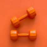 Ry&scaron;kių spalvų lengvi hantelių rinkiniai moterų rankų treniruotėms ir fitnesui 1kg oranžinė