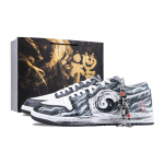 Jordan Air Jordan 1 Qi Kūno Srautas Neslystantis Atsparus Dilimui Žemi Senoviniai Krep&scaron;inio Batai Vyri&scaron;ki Juodi Balti 553558-040(Team626-) 36.5 gray