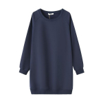 Didelio dydžio Žieminė Stora Fleece Palaidinė Suknelė Ilga Laisva Vienspalvė Moteri&scaron;ka Atsipalaidavusio Stiliaus 2XL mėlyna