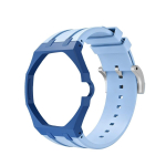 Trijų spalvų integruotas silikoninis laikrodžio dirželis Mod rinkinys su sulankstomu sagtimi Suderinamas su Swatch X Royal Pop laikrodžio priedais No Box gray