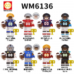 Philadelphia Eagles NFL Futbolo Miniatiūrinės Figūrėlės Statybiniai Blokeliai Žaislas, Mini Gerbėjų Kolekcinis Rinkinys, Kūrybi&scaron;ka Dovana WM6136(2327-2334) 8pcs
