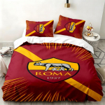 A.S. Roma 3 dalių komplektas Puikiai tinka miegamojo naudojimui Patogus patalynės komplektas apima antklodės užvalkalą ir du pagalvių užvalkalus Ideali dovana gimtadieniui ar Kalėdoms 140cmx200cm