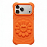 Takashi Murakami Saulėgrąžos telefono dėklas iPhone 17 Pro Max Skysto silikono smūgiams atsparus dangtelis iPhone 17 Pro Max