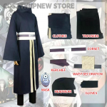 Uchiha Obito Anime Cosplay Kostiumai Helovino Kostiumai Moterims Vyrams Japoni&scaron;kas Chalatas Kimono Pasirodymas Festivalis XS&Naruto white