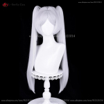 95cm Frierenn Cosplay Perukas Sidabrinės Baltos Spalvos Perukai Kar&scaron;čiui Atsparūs Sintetiniai Plaukai Moteri&scaron;kiems Kostiumams Anime Cosplay Perukas Helovinas One Size white