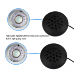 Laidinės ausinės motociklo domofono &scaron;almui. Auk&scaron;tos kokybės 3,5 mm muzikos ausinės su laisvų rankų įranga ir HD. juoda