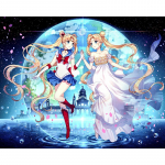 Deimantinis siuvinėjimas Deimantinis paveikslas Sailor Moon Cross Sitch Kalnų kri&scaron;tolo deimantų mozaikos dekoravimas 20X30CM