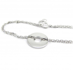 Les Tr&eacute;sors De Lily [I3610] - Bracelet Argent 'Zen' argent&eacute; (rhodi&eacute;) - 1. 5 cm