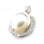 Les Tr&eacute;sors De Lily [J0144] - Pendentif Argent 'Sissi' blanc