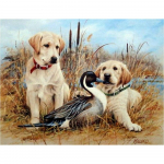 &bdquo;Pasidaryk pats&ldquo; 5D pilnas deimantinis pie&scaron;imas kryželiu &scaron;uniui deimantinis siuvinėjimas laukinės anties kalnų kri&scaron;tolas 20X30CM