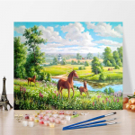 Menas &bdquo;Pasidaryk pats&ldquo; Tapyba pagal skaičius Skaitmeninė tapyba aliejumi Pomėgiai Aliejinė tapyba Namų dekoras Skaičiai Tapyba Deimantinė tapyba 40x50cm no frame