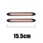 Led Car DRL dienos žibintai, atsparūs vandeniui, universalūs automatiniai priekiniai žibintai, nuoseklus posūkio signalas, geltona tekanti lempa 15.5CM