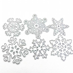 6 stiliai Kalėdų snaigių metalo pjovimo &scaron;tampai Scrapbooking Photo Die Cut Reljefinis pjaustytuvas Dekoravimas