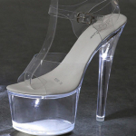 Auk&scaron;takulniai naktinis klubas Auk&scaron;takulniai Batai &Scaron;viečiantys sandalai Batai Catwalk Pole Dancing Crystal 181 Series 17cm Heel 7 Platform LFD 38 balta