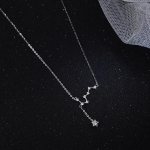 ANENJERY Star Charm karoliai moterims Pave CZ Tassel Clavicle Chain Kaklo papuo&scaron;alai vakarėliui 2021 m.