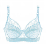 Moteri&scaron;ki apatiniai maža liemenėlė plius dydžio Undewire reguliuojami nėriniai Moterų liemenėlės krūtinės dangtis BCD didelio dydžio nėriniuotos liemenėlės 46/105B &scaron;viesiai mėlyna spalva