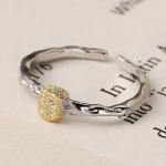 Foxanry netaisyklingi sužadėtuvių žiedai moterims poroms Madingos eleganti&scaron;kos klasikinės nuotakos papuo&scaron;alų dovanos 17mm sidabras