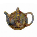 Les Tr&eacute;sors De Lily [A1393] - Repose sachets m&eacute;lamine 'Vincent Van Gogh' Vase avec Gla&iuml;euls - 12x10 cm pilka