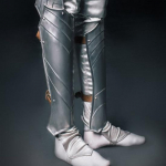 LARP plieno apsauga - Fantasy Leg Armor Steel Nymph - Lady Warrior plieniniai tepalai - pora - LARP Fantasy PROTE