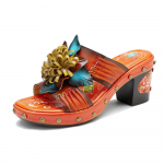 &bdquo;Johnature&ldquo; natūralios odos, rankomis dažyti moteri&scaron;ki batai i&scaron;orėje Retro auk&scaron;takulniai sandalai su platforma