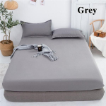 100 % vandeniui atspari medvilnė paklodė su elastinėmis juostomis, neslystančiais reguliuojamais čiužinių užvalkalais, skirta viengulei dvigulei labai didele lovai, 150/180/200 cm Sheet 80X200x30cm pilka